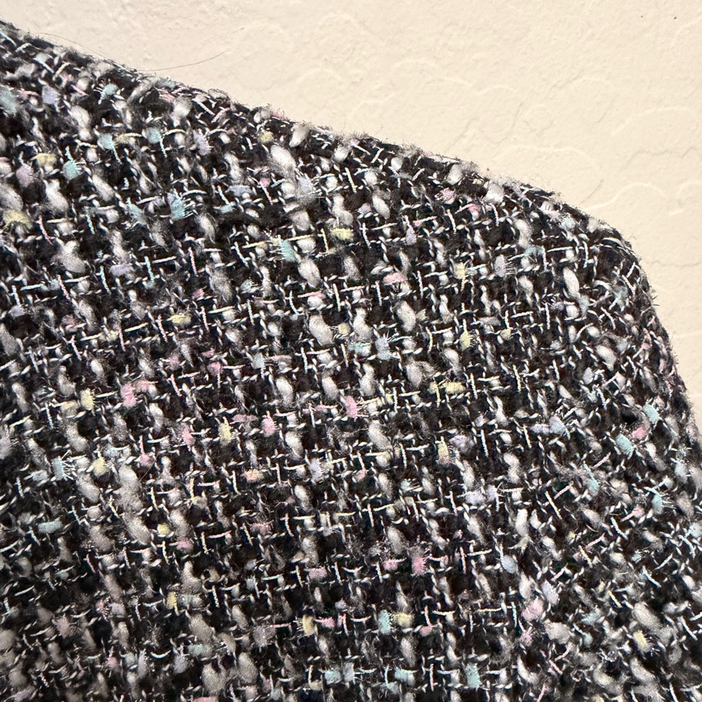Leith Black & White Tweed Open-Front Blazer - Picture 4 of 9